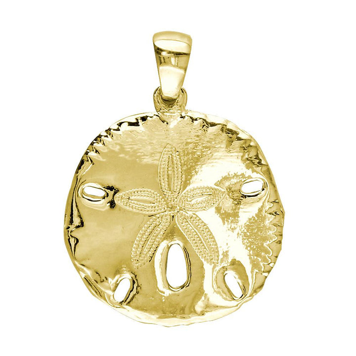 Medium Sand Dollar Charm in 14K Yellow Gold