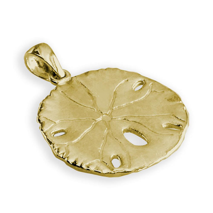 Medium Sand Dollar Charm in 14K Yellow Gold