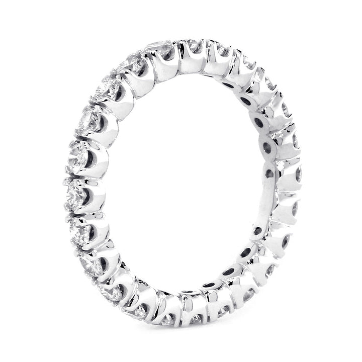 Diamond Eternity Band, Higher Profile Version, 1.44CT in 14K White Gold
