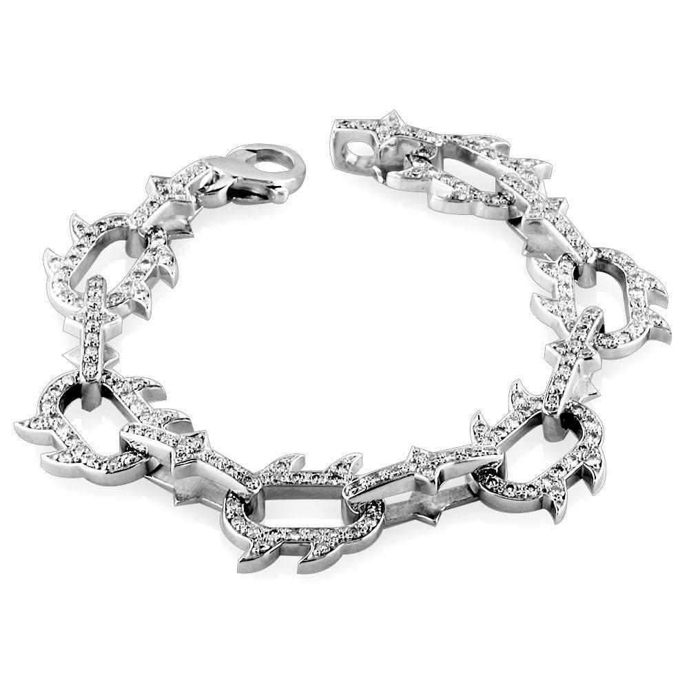 Tribal Link Diamond Bracelet, 4.30CT