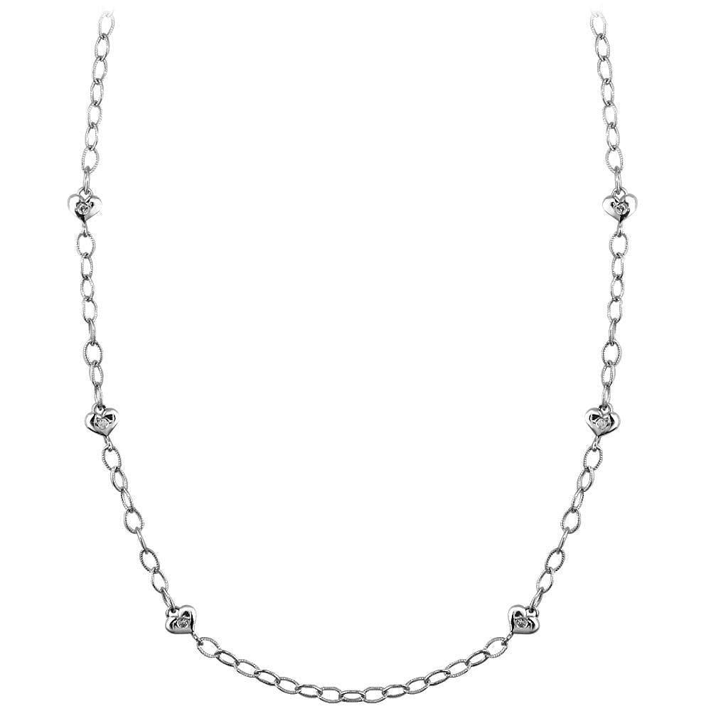 Diamond Hearts Chain, 0.12CT