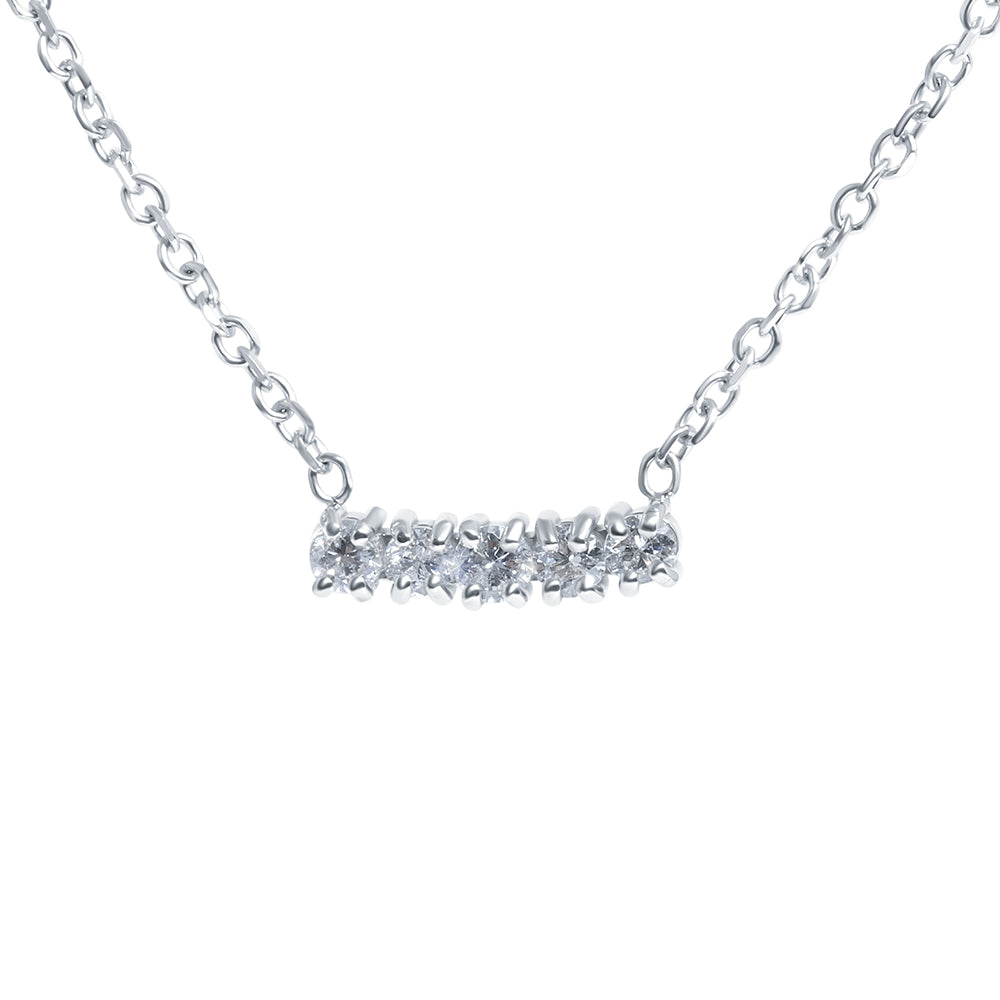 5 Diamond Centerpiece , 14K White Gold