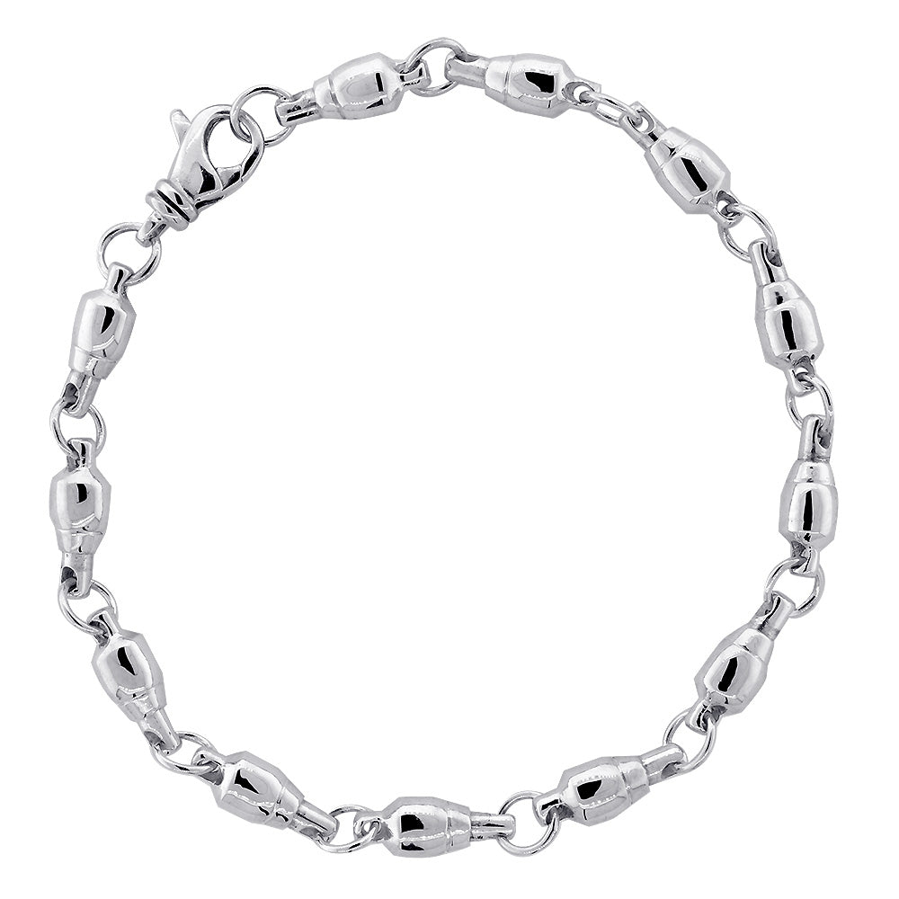 5.5mm Size Fishing Swivel Bracelet in Sterling Silver, 9 Inches – Sziro  Jewelry