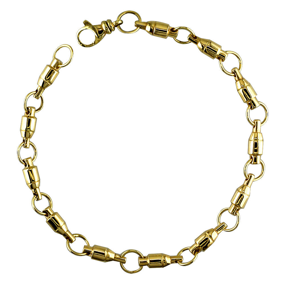 4mm Size Fishing Swivel Bracelet in 14k Yellow Gold, 8 Inches – Sziro  Jewelry