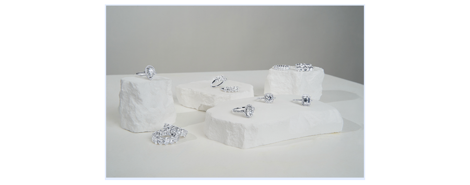 lab grown diamond engagement rings by Sziro Jewelry.