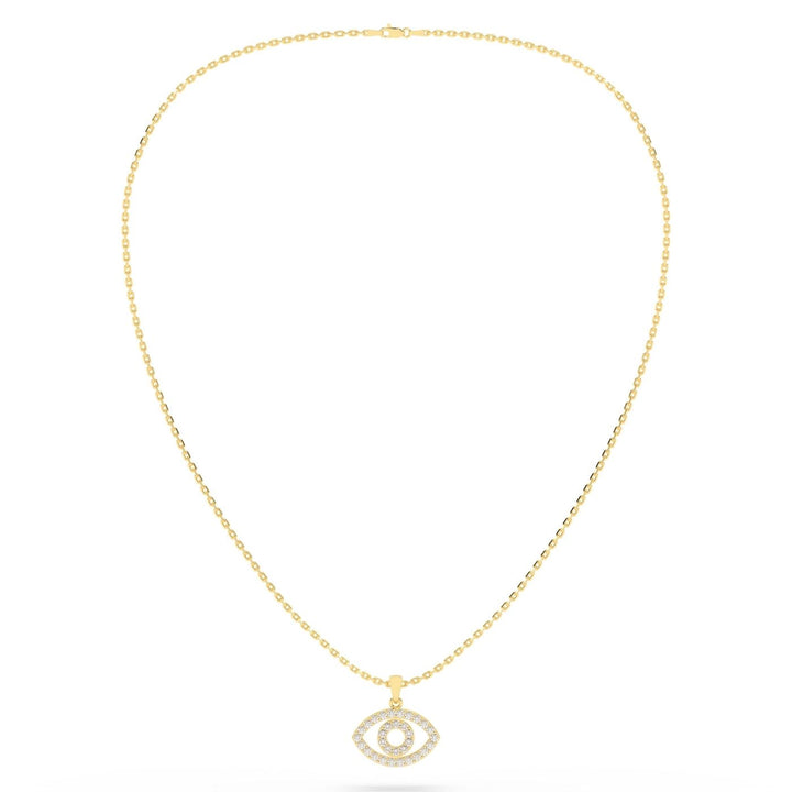 Diamond Evil Eye Charm in 14K Yellow Gold