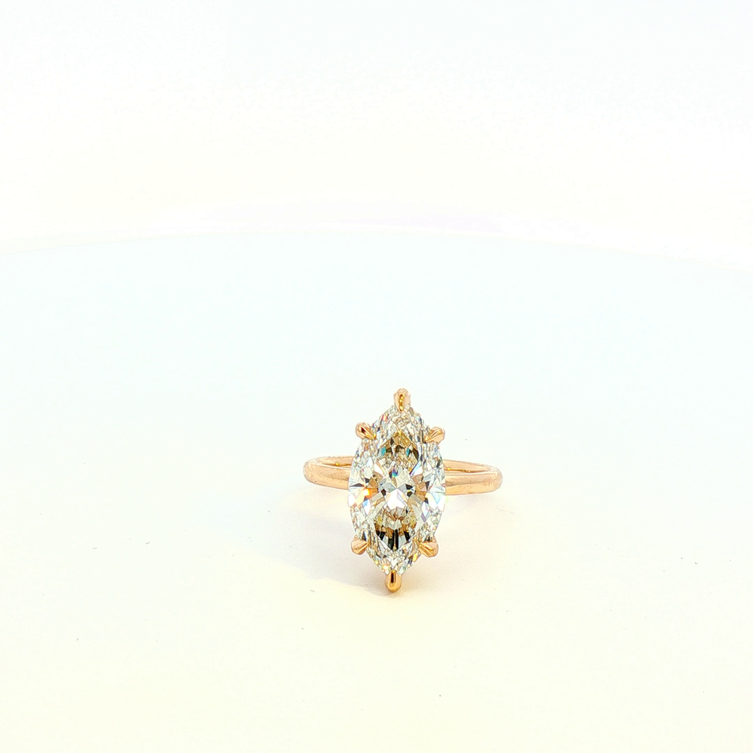 4.5CT Marquise Shape Lab Diamond Engagement Ring