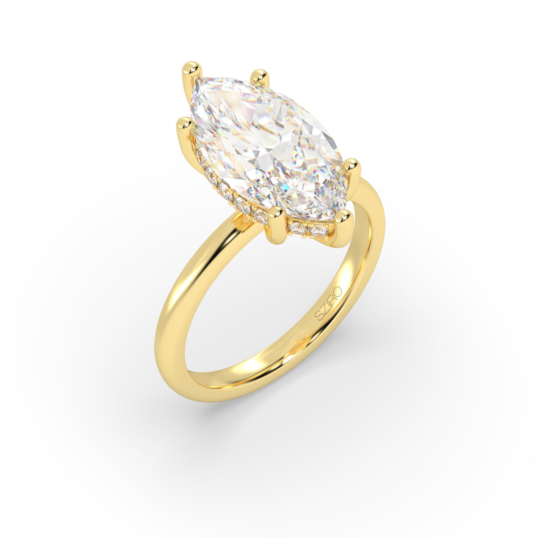 4.5CT Marquise Shape Lab Diamond Engagement Ring