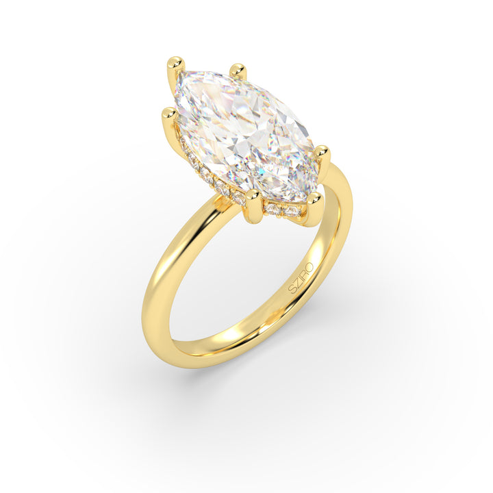4.5CT Marquise Shape Lab Diamond Engagement Ring