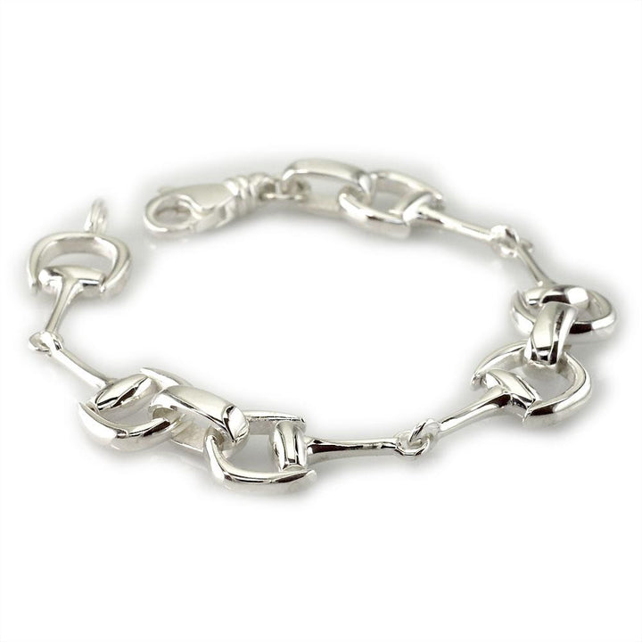 Horsebit Links Bracelet in 14k White Gold