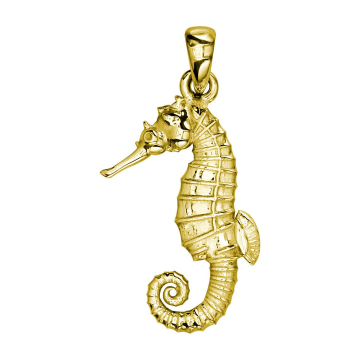 Medium Seahorse Charm in 14k Yellow Gold