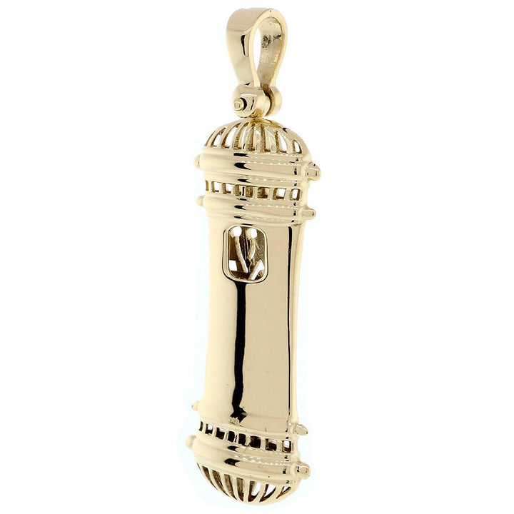 Extra Large Mezuzah Charm, 48mm in 14K Yellow Gold