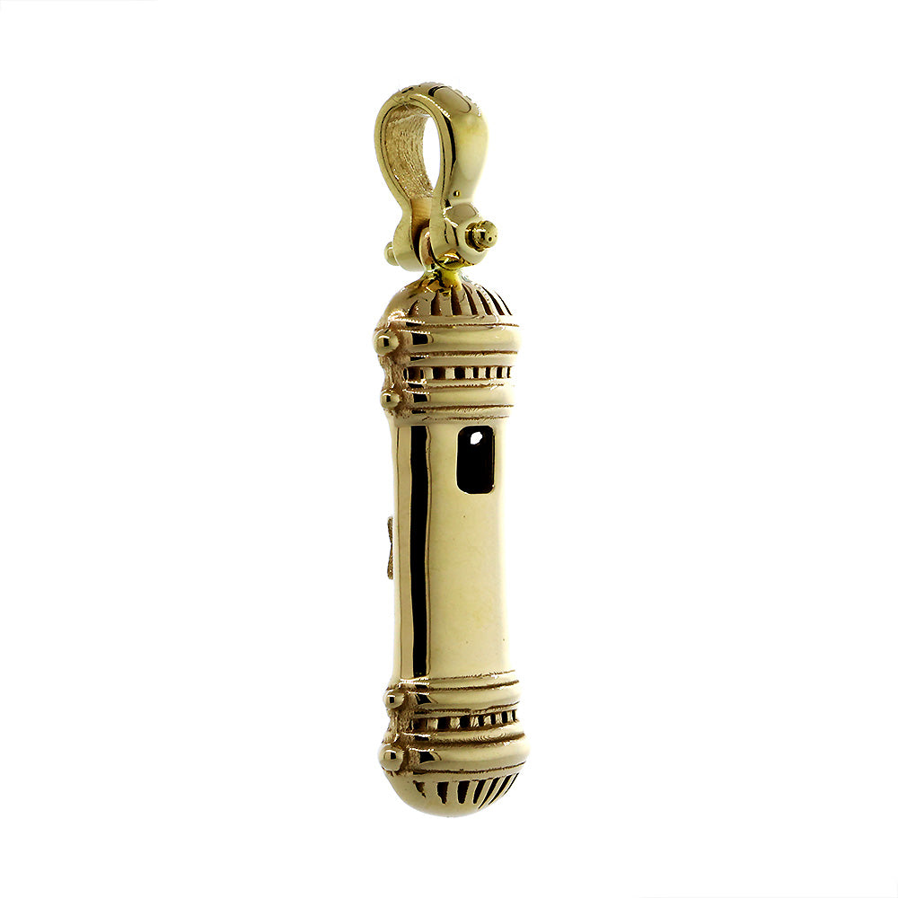 Mezuzah Charm, 27mm in 14K Yellow Gold