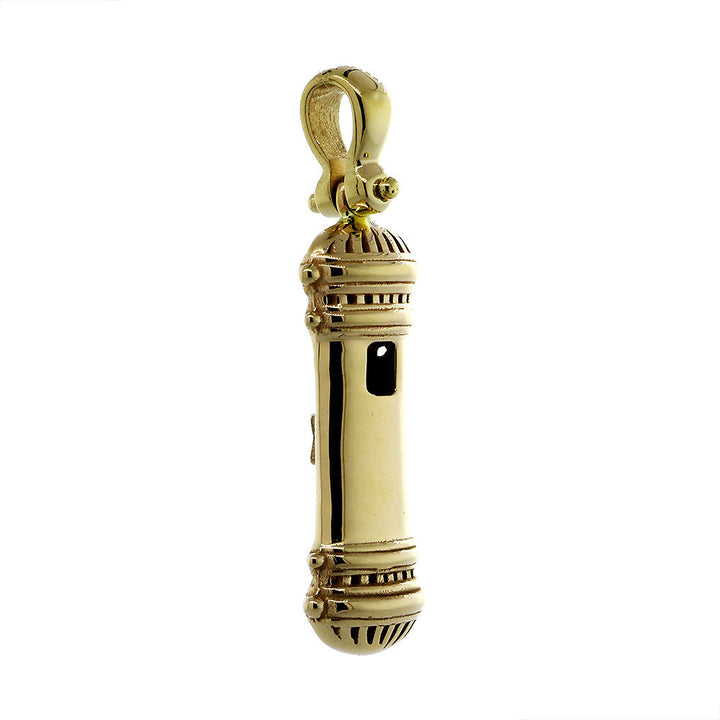 Mezuzah Charm, 27mm in 14K Yellow Gold