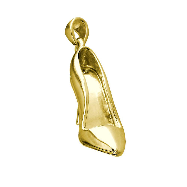 High Heel Shoe, Pump Charm in 14K Yellow Gold