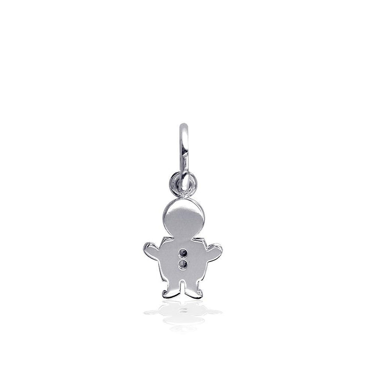 Classic Kids Mini Sziro Boy Charm for Mom, Grandma in Sterling Silver