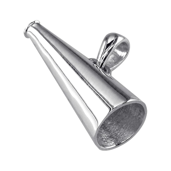Cheerleader Megaphone Charm in 14K White Gold