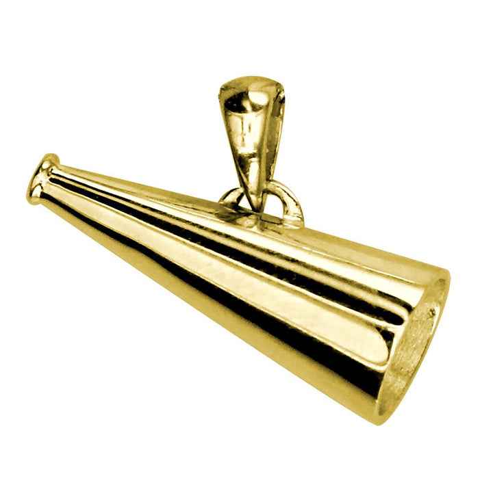 Cheerleader Megaphone Charm in 14K Yellow Gold