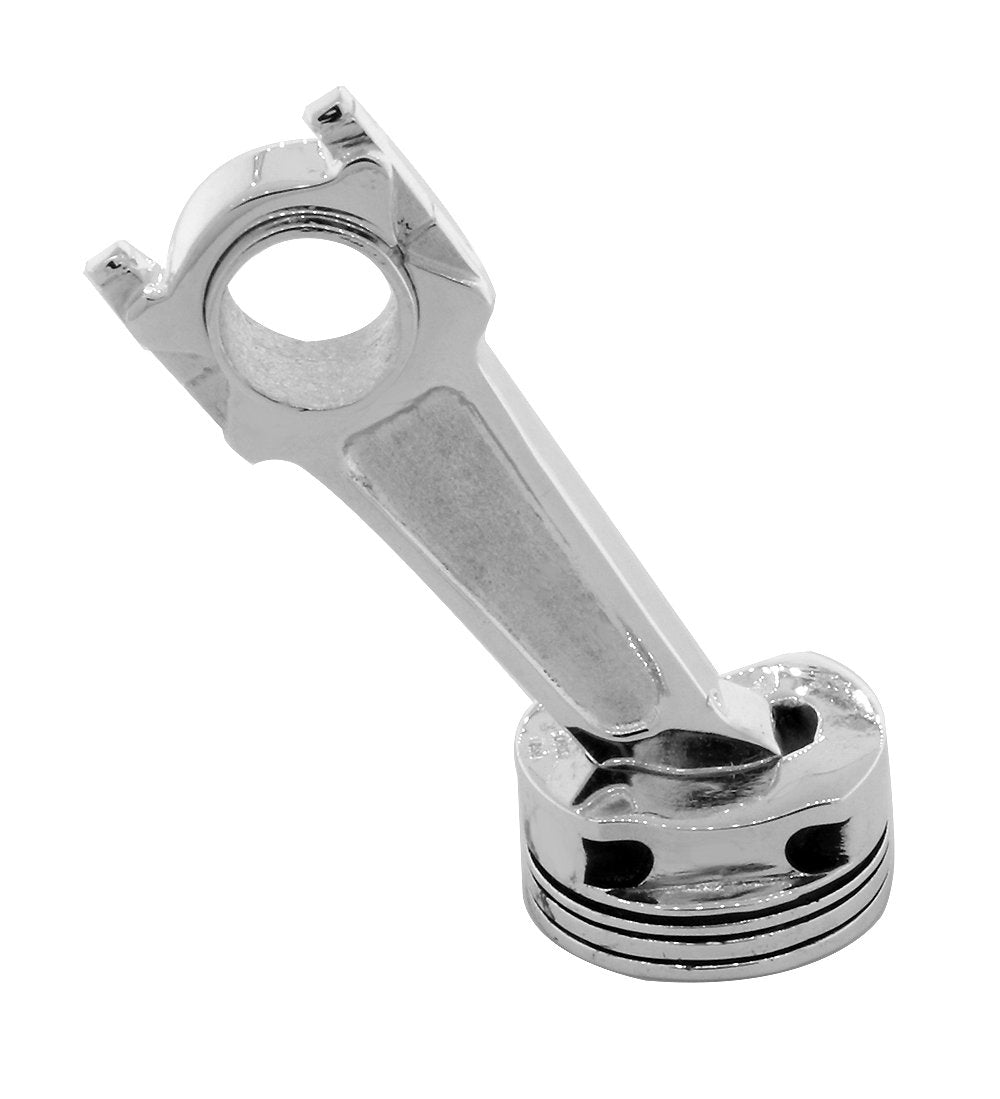 Large Solid Movable Engine Piston Pendant in Sterling Silver