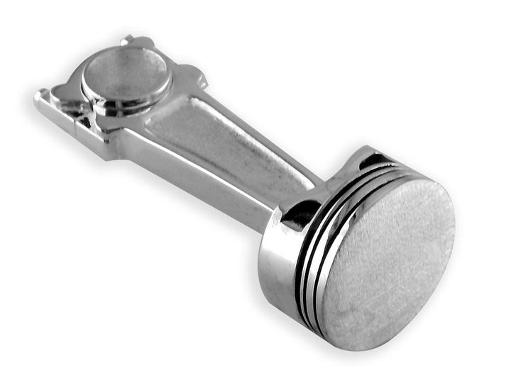 Large Solid Movable Engine Piston Pendant in Sterling Silver
