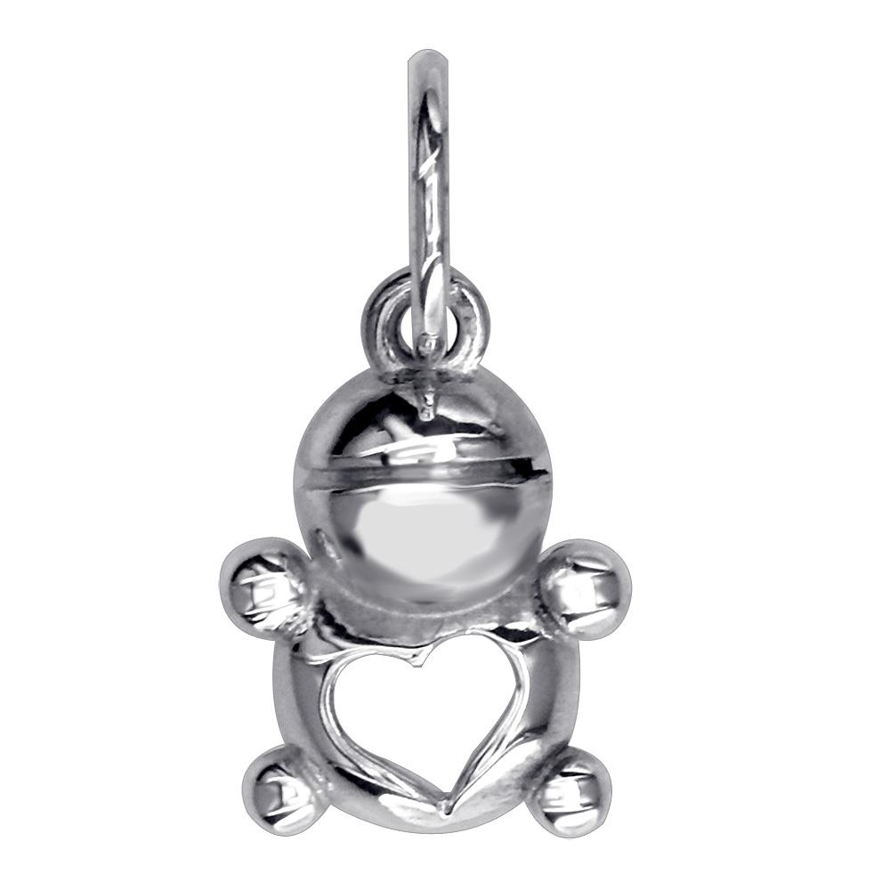 Mini Baby Boy Charm in 14K White Gold