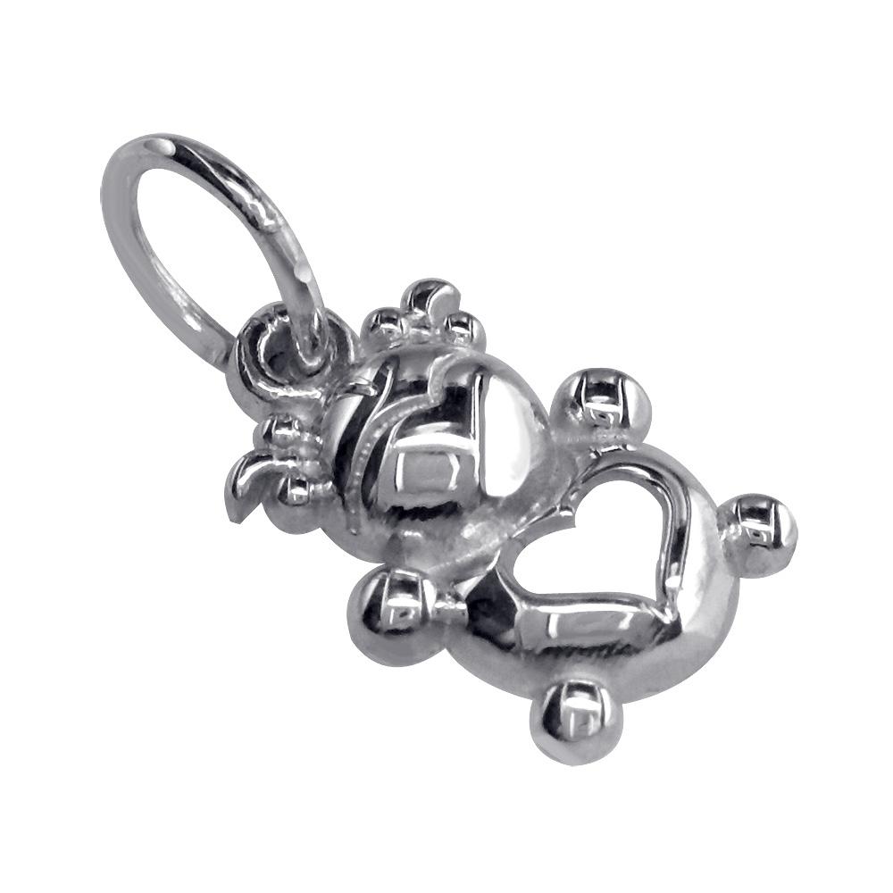 Mini Baby Girl Charm in 14K White Gold
