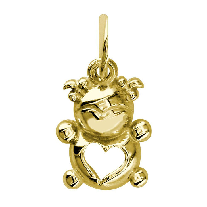 Mini Baby Girl Charm in 14K Yellow Gold