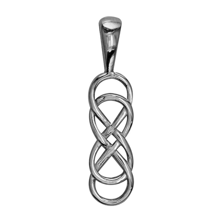 Small Double Infinity Symbol Charm, Best Friends,Sisters,Forever Charm in 14k White Gold
