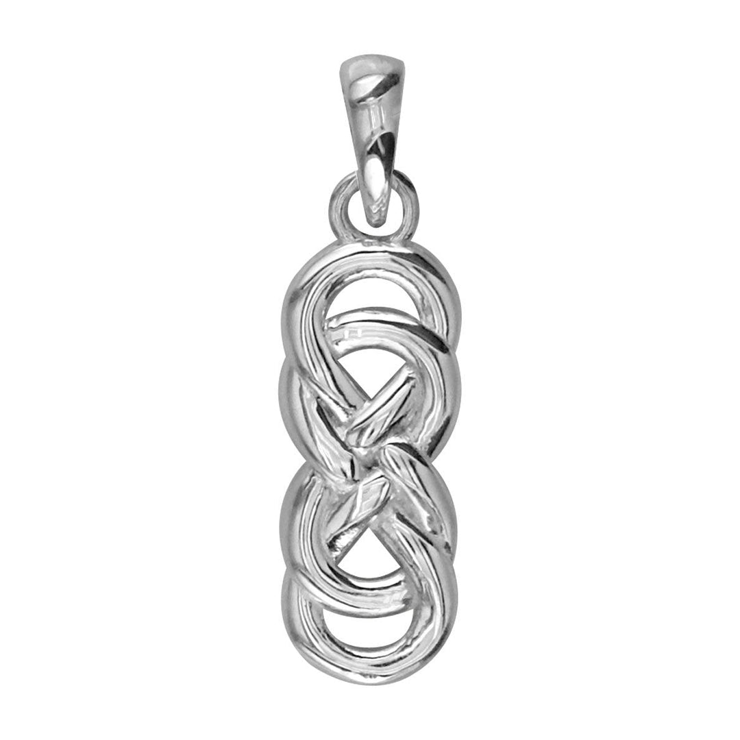 Medium Thick Double Infinity Symbol Charm, 16mm in Sterling Silver