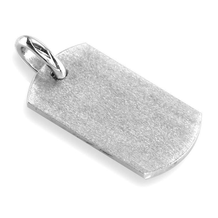 31mm Hardcore Metal Snake Skin Cross Pendant Dog Tag in 14K Yellow Gold and Sterling Silver