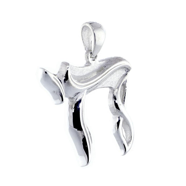 Sharp Infinity Chai Charm in Sterling Silver