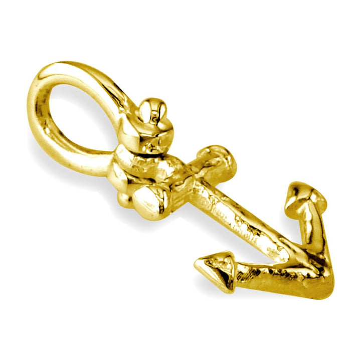 Small Anchor Charm in 14k Yellow Gold
