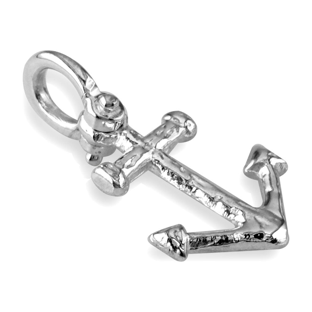 Medium Anchor Charm in 14k White Gold