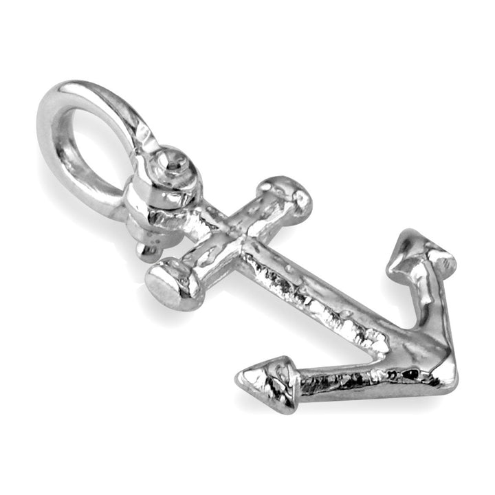 Medium Anchor Charm in 14k White Gold
