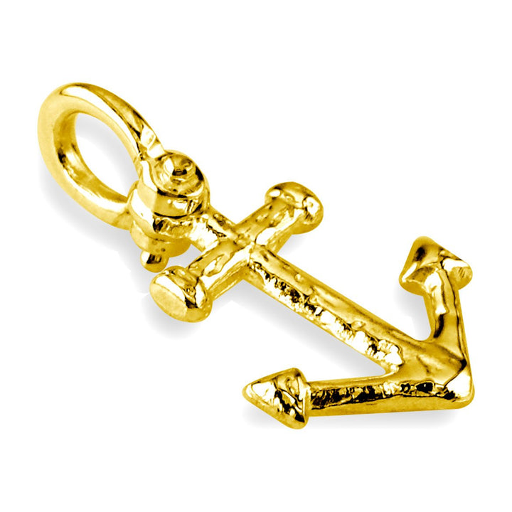 Medium Anchor Charm in 14k Yellow Gold