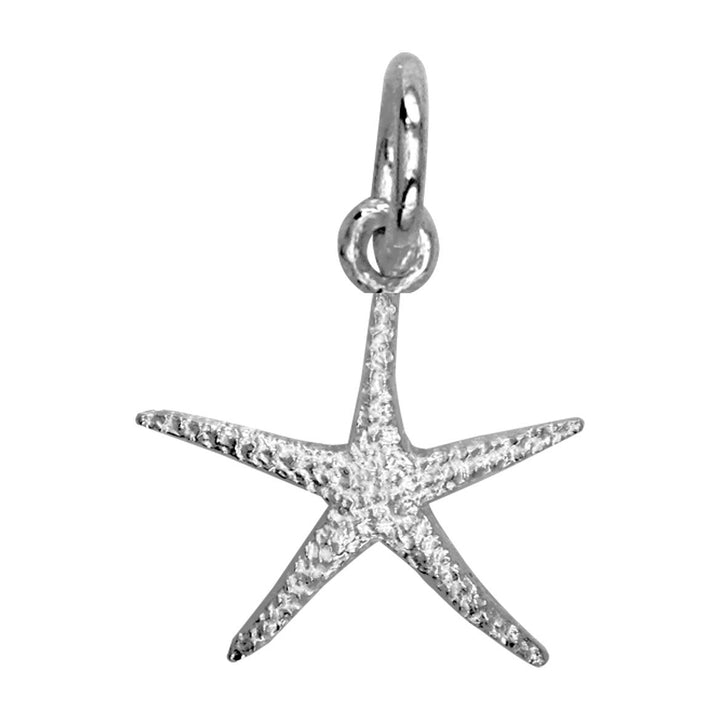 Mini Thin Starfish Charm in Sterling Silver