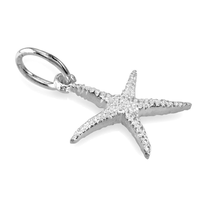 Mini Thin Starfish Charm in Sterling Silver