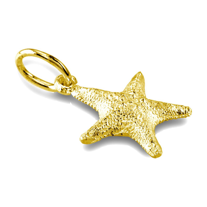 Mini Cushion Sea Star Charm in 14K Yellow Gold