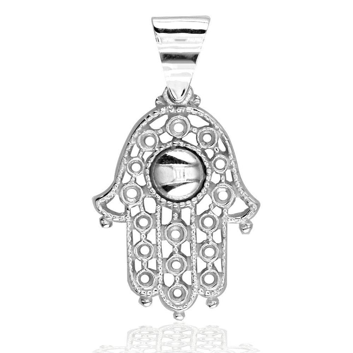 Vintage Style Hamsa, Hand of God Charm in Sterling Silver