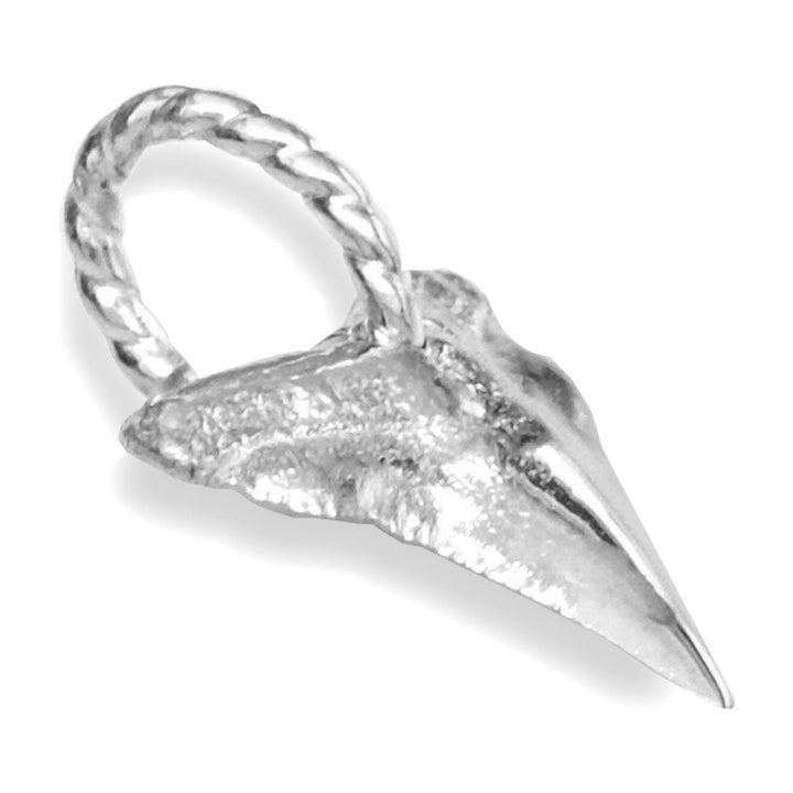 Small Shark Tooth Charm in Sterling Silver