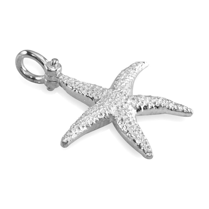 Medium Common Starfish Charm in Sterling Silver