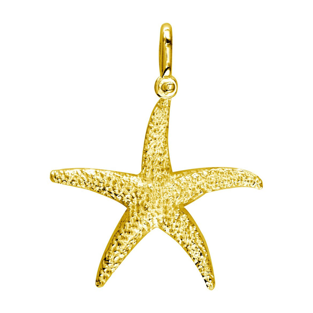 Large Common Starfish Charm in 14K Yellow Gold