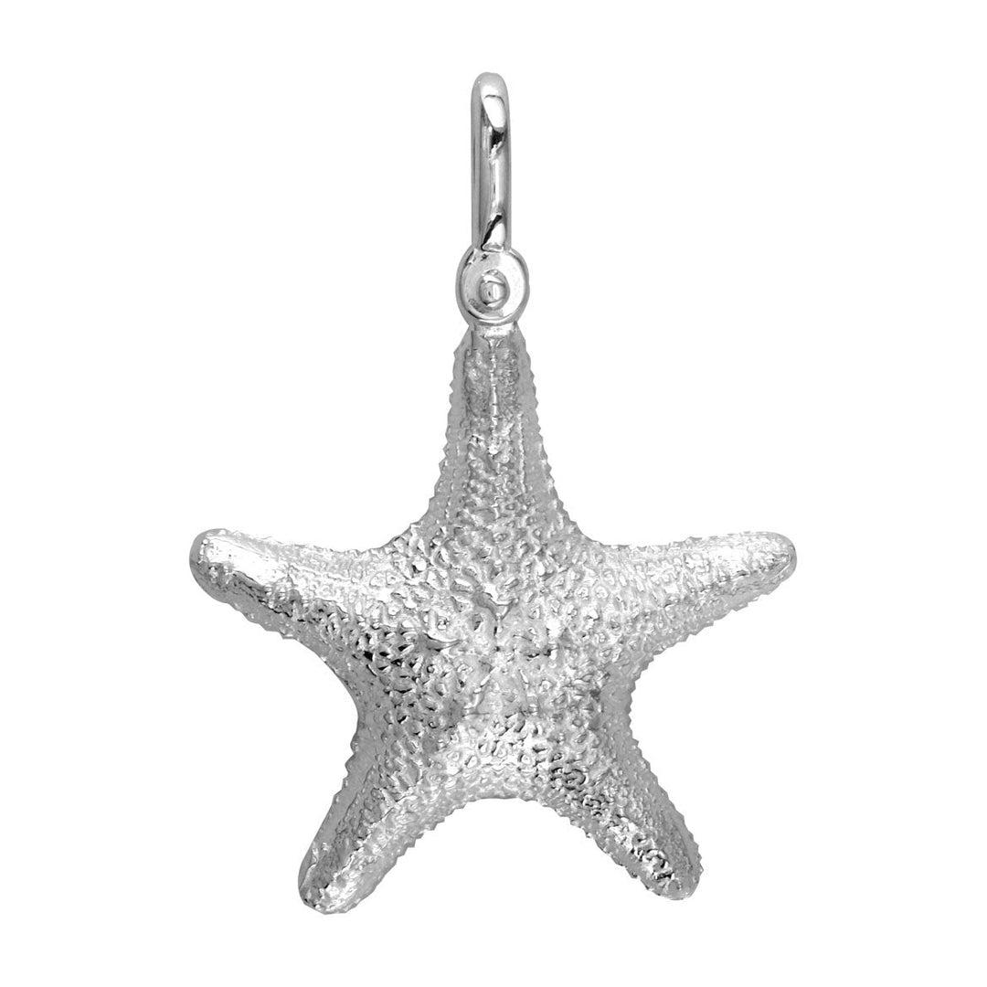 Medium Cushion Sea Star Charm in Sterling Silver