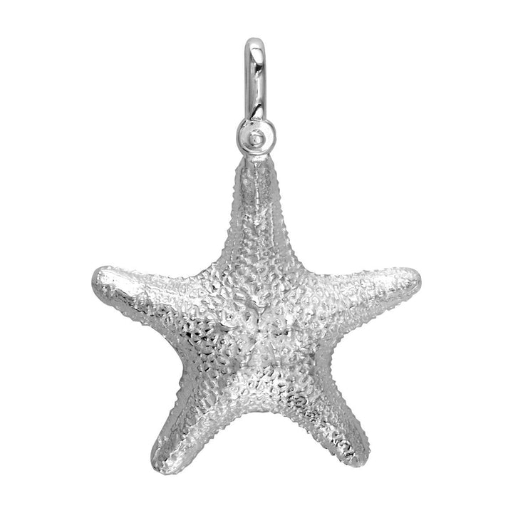 Large Cushion Sea Star Charm in Sterling Silver