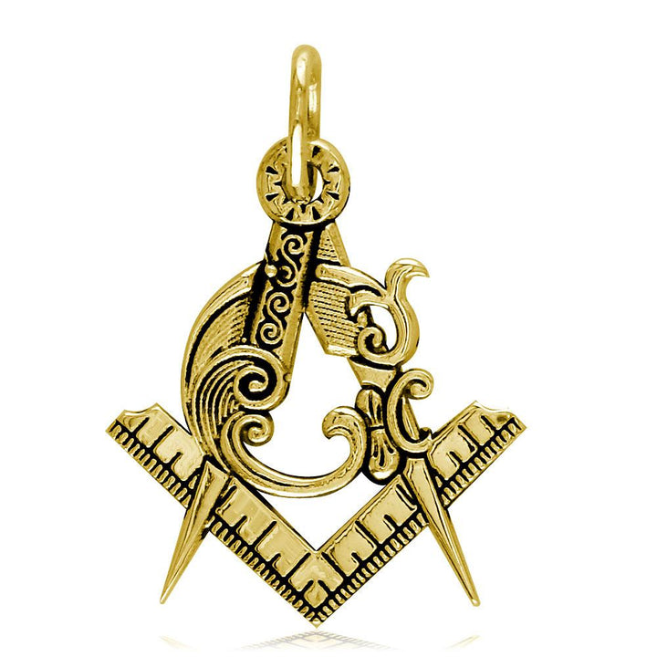 Small Masonic Charm Charm in 14k Yellow Gold