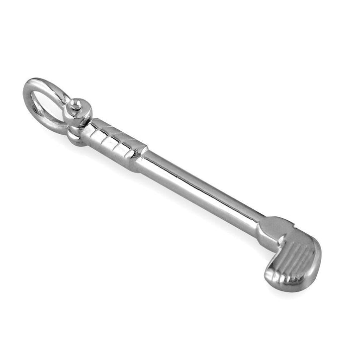 Extra Large Golf Club Charm in 14K White Gold