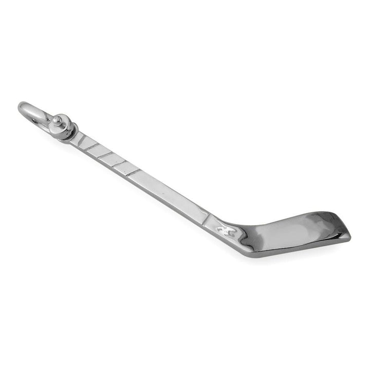 Extra Large Hockey Stick Charm in 14K White Gold