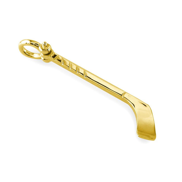 Extra Large Hockey Stick Charm in 14K Yellow Gold