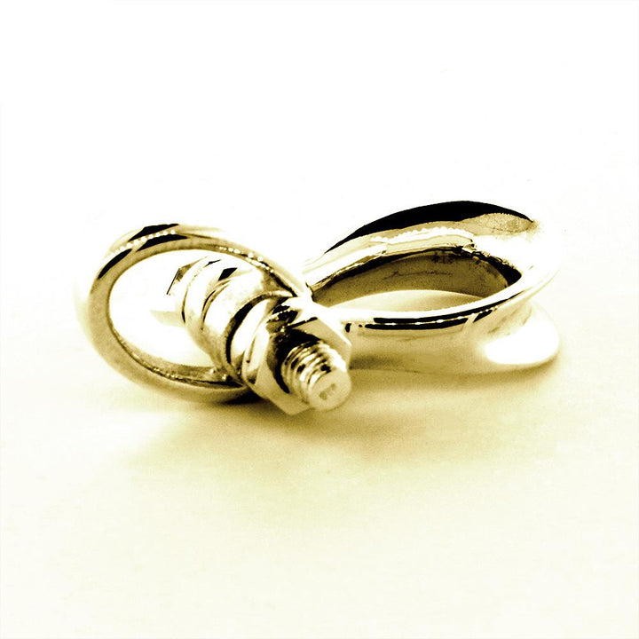 Large Hardware Shackle Pendant in 14K Yellow Gold