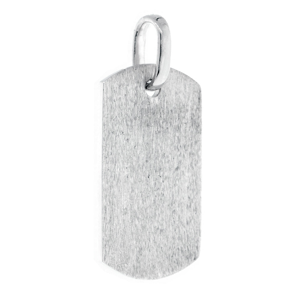 36mm Hardcore Metal Snake Skin Cross Pendant Dog Tag in 14K White and Yellow Gold